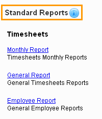 Standard Reports
